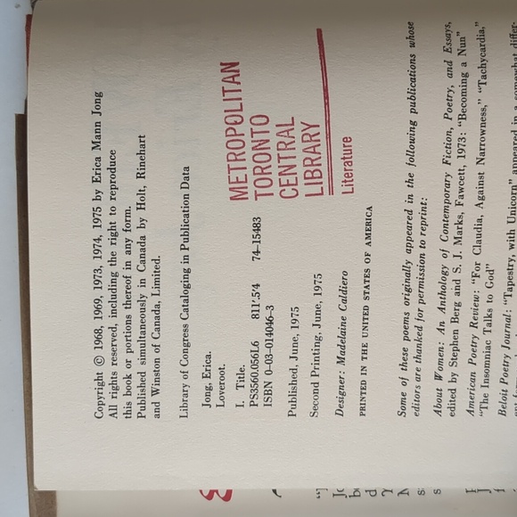 Loveroot - Erica Jong - 1975 - Picture 11 of 11